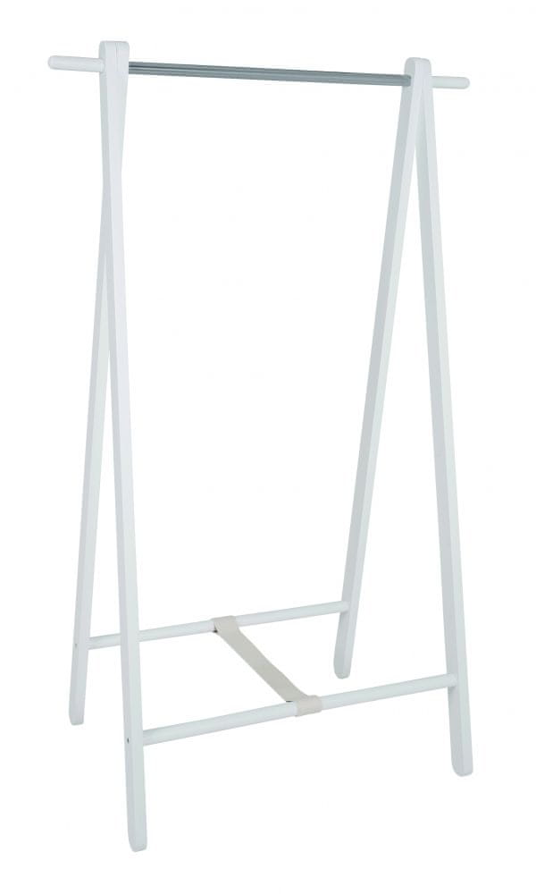 Mørtens Furniture Stojan na oblečenie Léna, 152 cm, biela